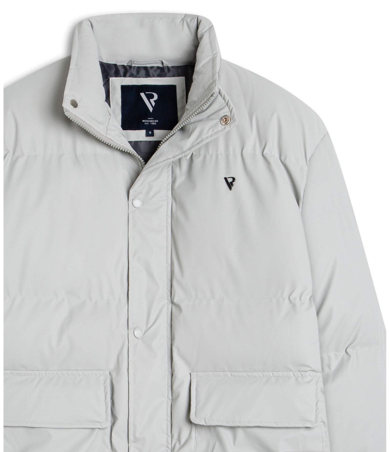 Jaqueta Iceland Puffer Cinza Claro