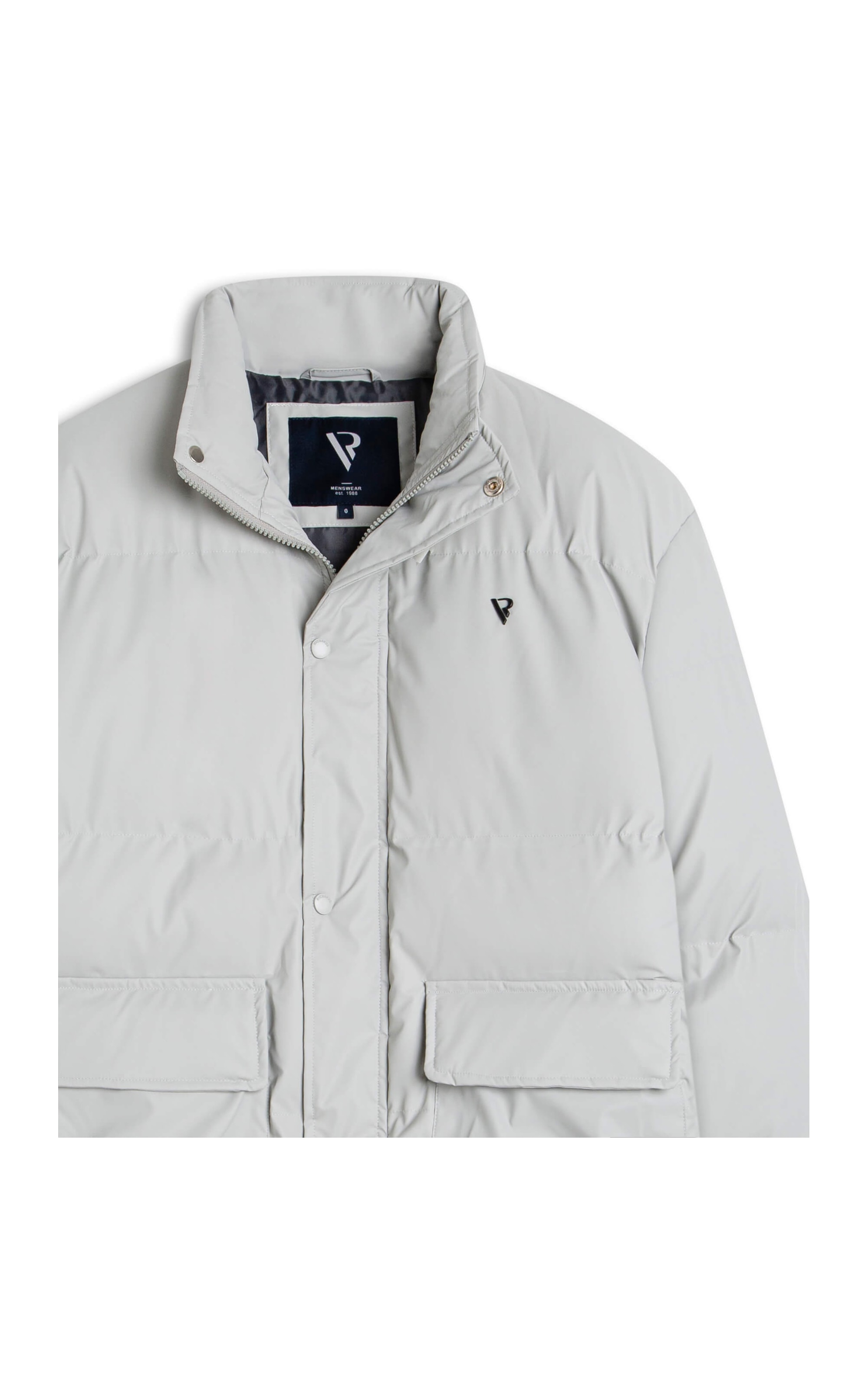 Jaqueta Iceland Puffer Cinza Claro