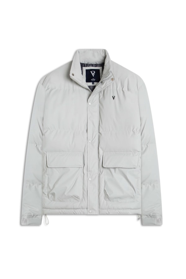 Jaqueta Iceland Puffer Cinza Claro