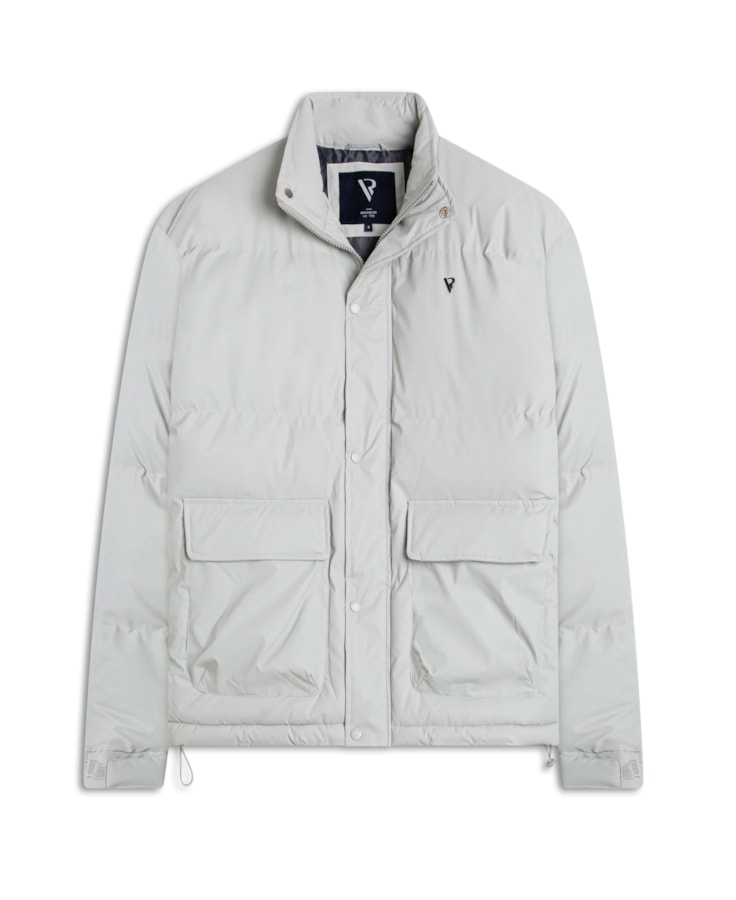 Jaqueta Iceland Puffer Cinza Claro