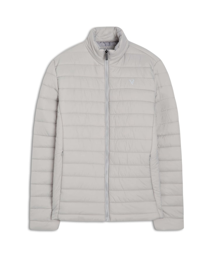 Jaqueta Nylon Light Down Cinza Claro