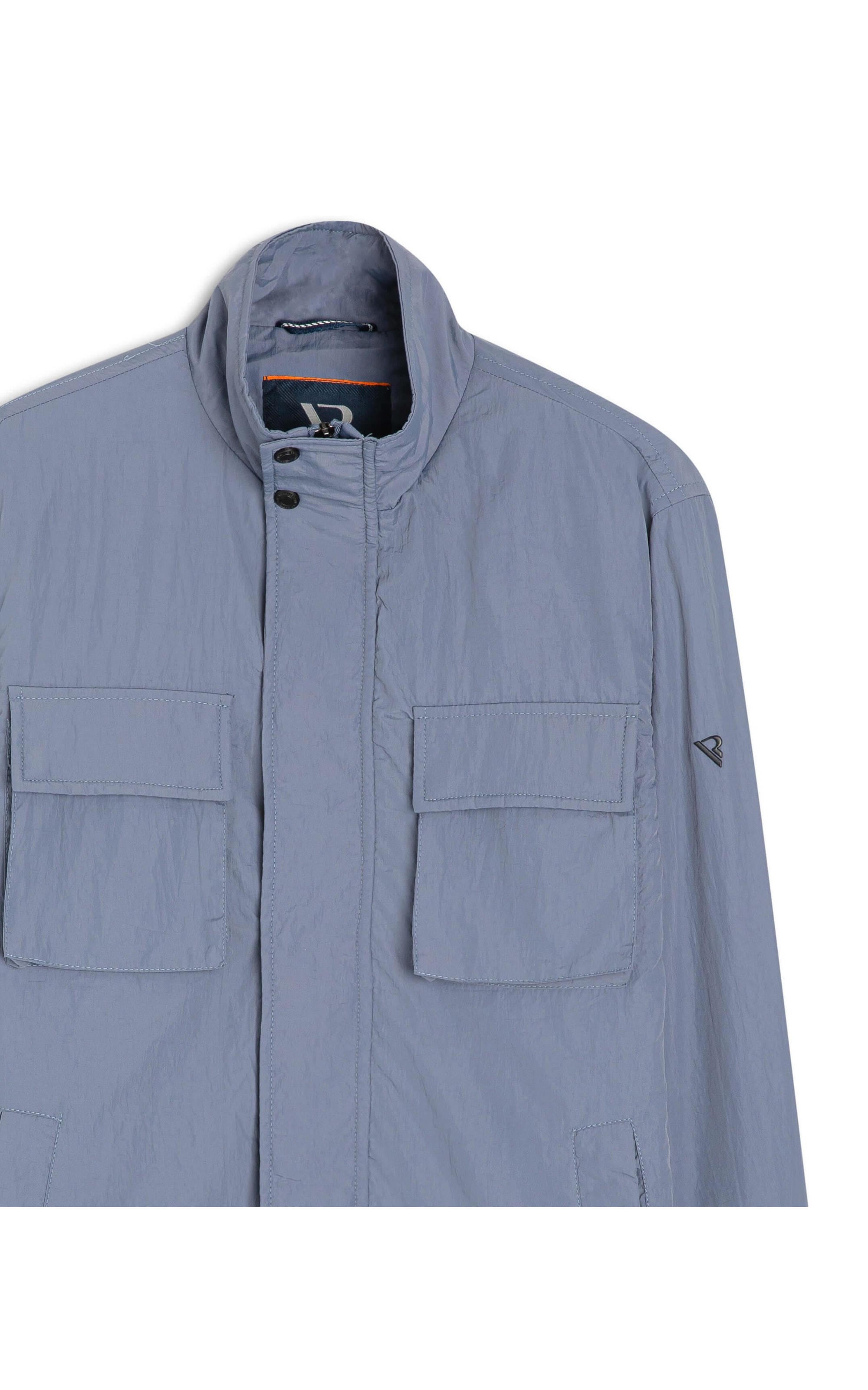 Jaqueta Nylon Pockets Azul Pervante