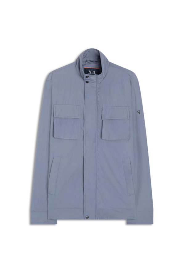 Jaqueta Nylon Pockets Azul Pervante