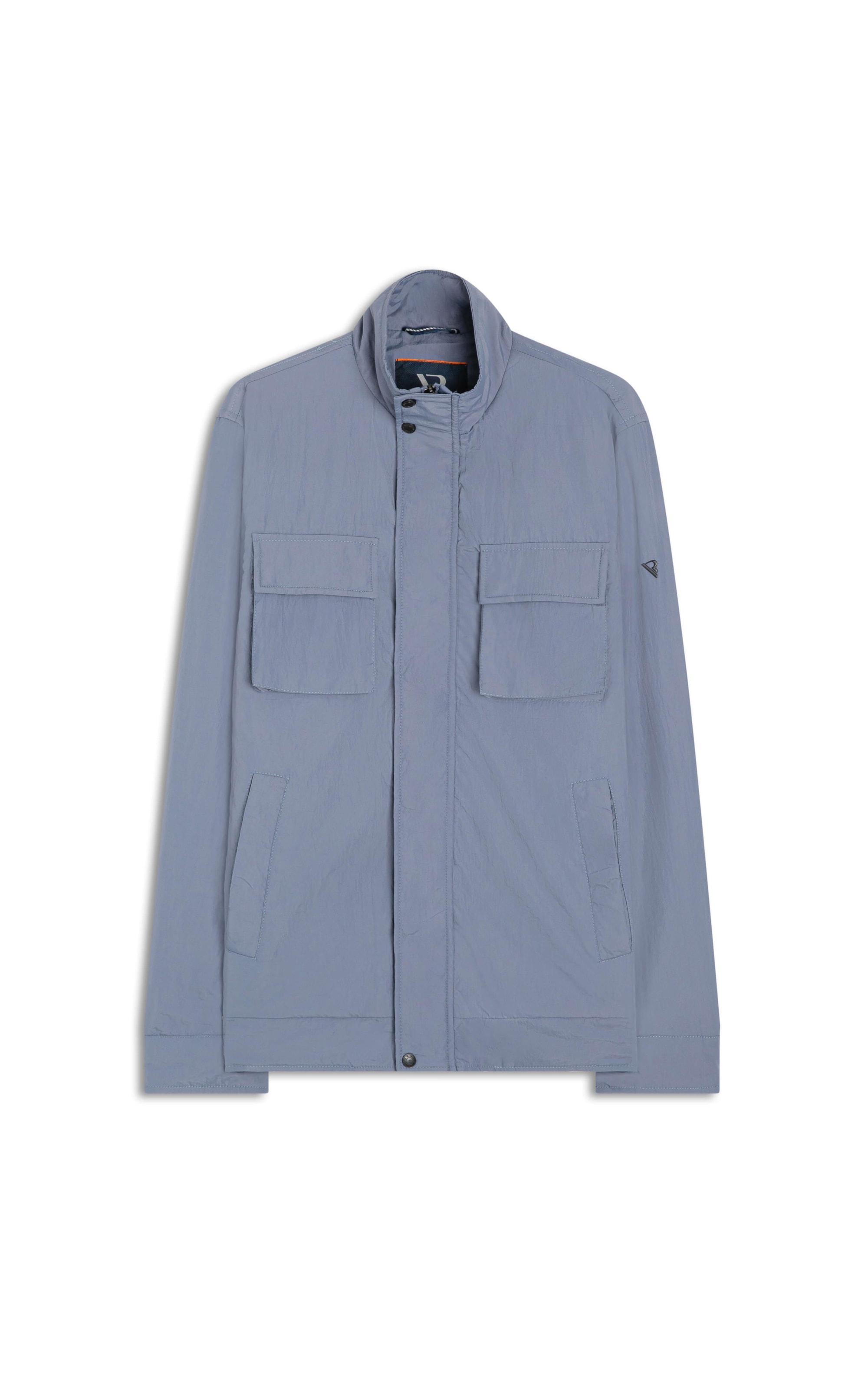 Jaqueta Nylon Pockets Azul Pervante