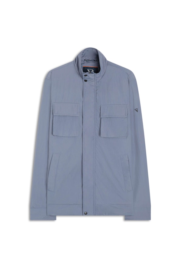 Jaqueta Nylon Pockets Azul Pervante