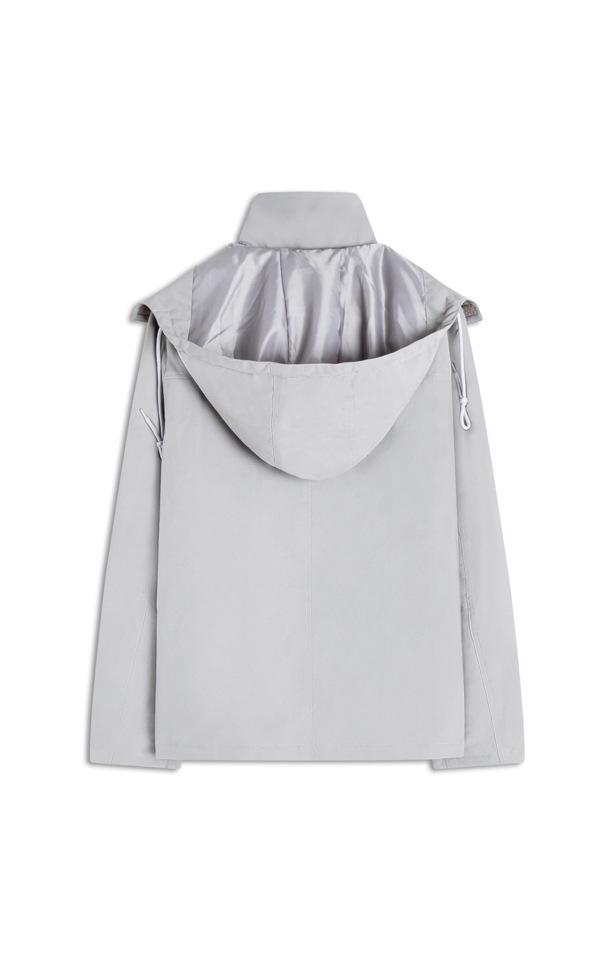 Jaqueta Nylon Ribbon Cinza Claro