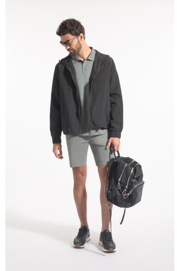 Jaqueta Nylon Windbreaker Preto