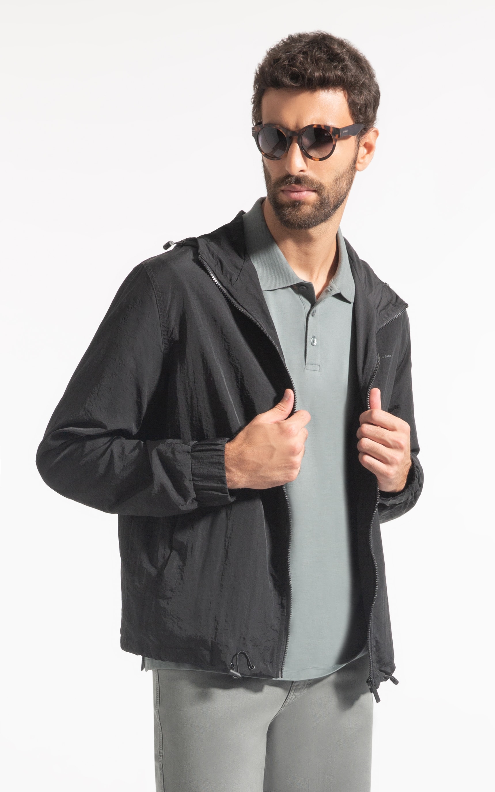Jaqueta Nylon Windbreaker Preto