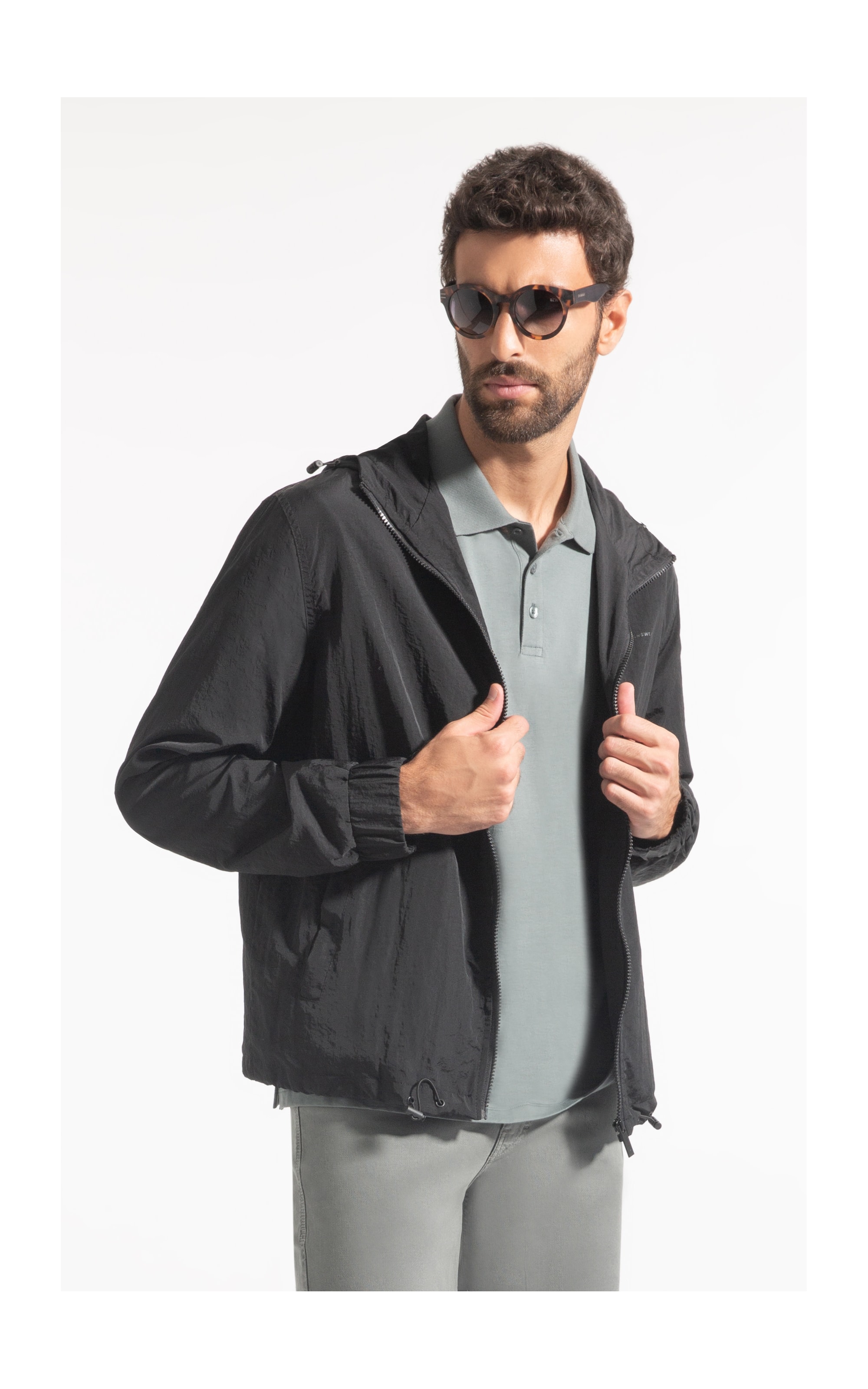 Jaqueta Nylon Windbreaker Preto