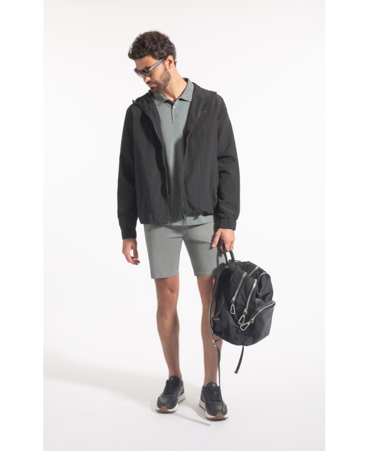 Jaqueta Nylon Windbreaker Preto
