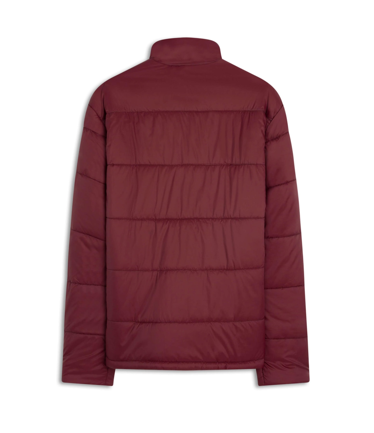 Jaqueta Puffer Bolsos Laterais Bordeaux