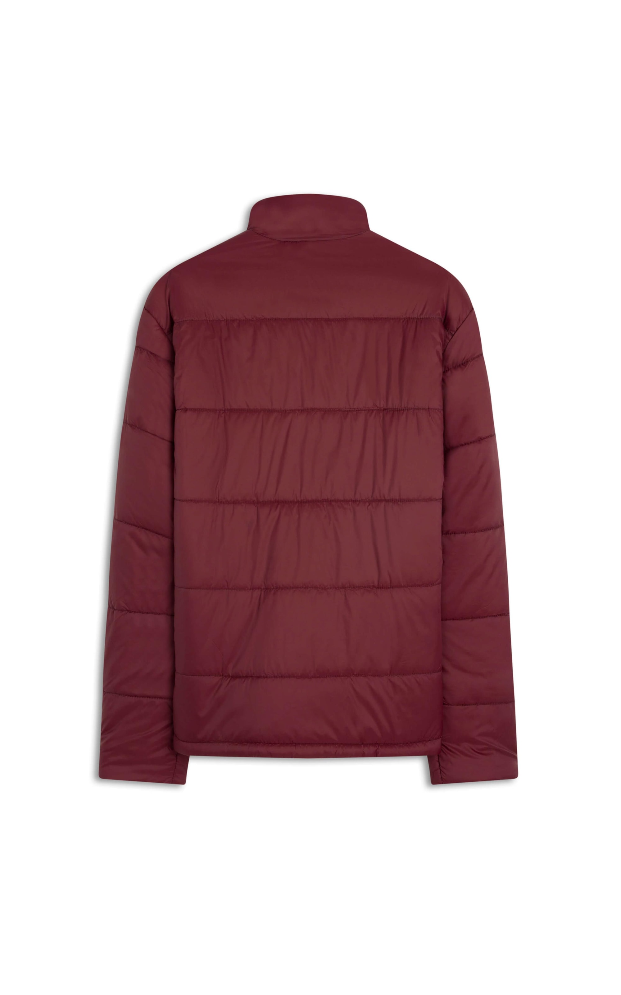 Jaqueta Puffer Bolsos Laterais Bordeaux