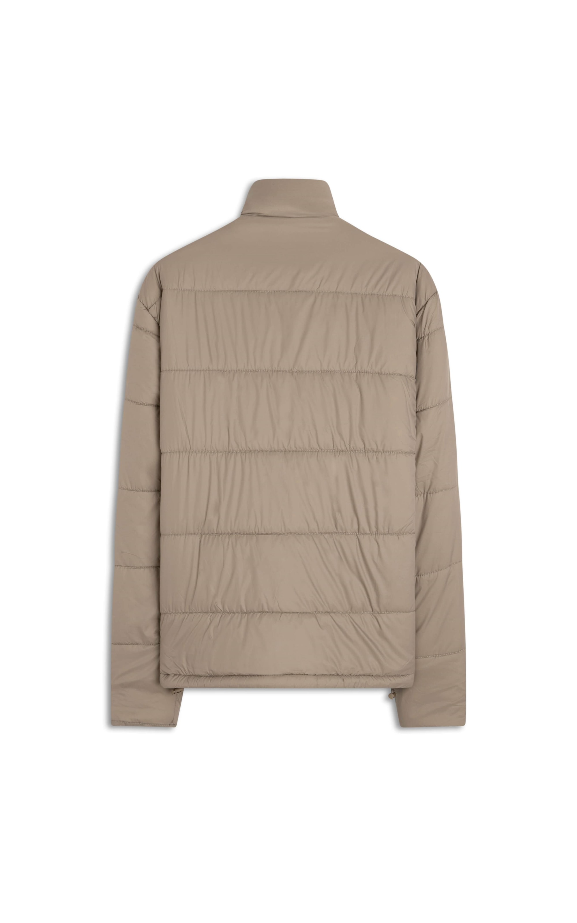 Jaqueta Puffer Bolsos Laterais Caqui