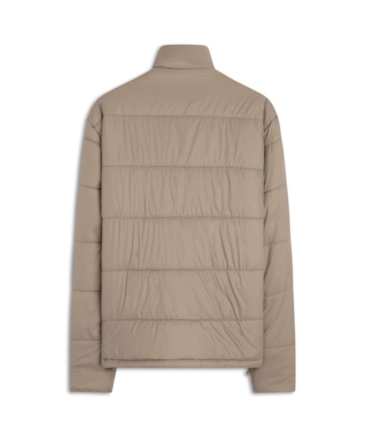 Jaqueta Puffer Bolsos Laterais Caqui