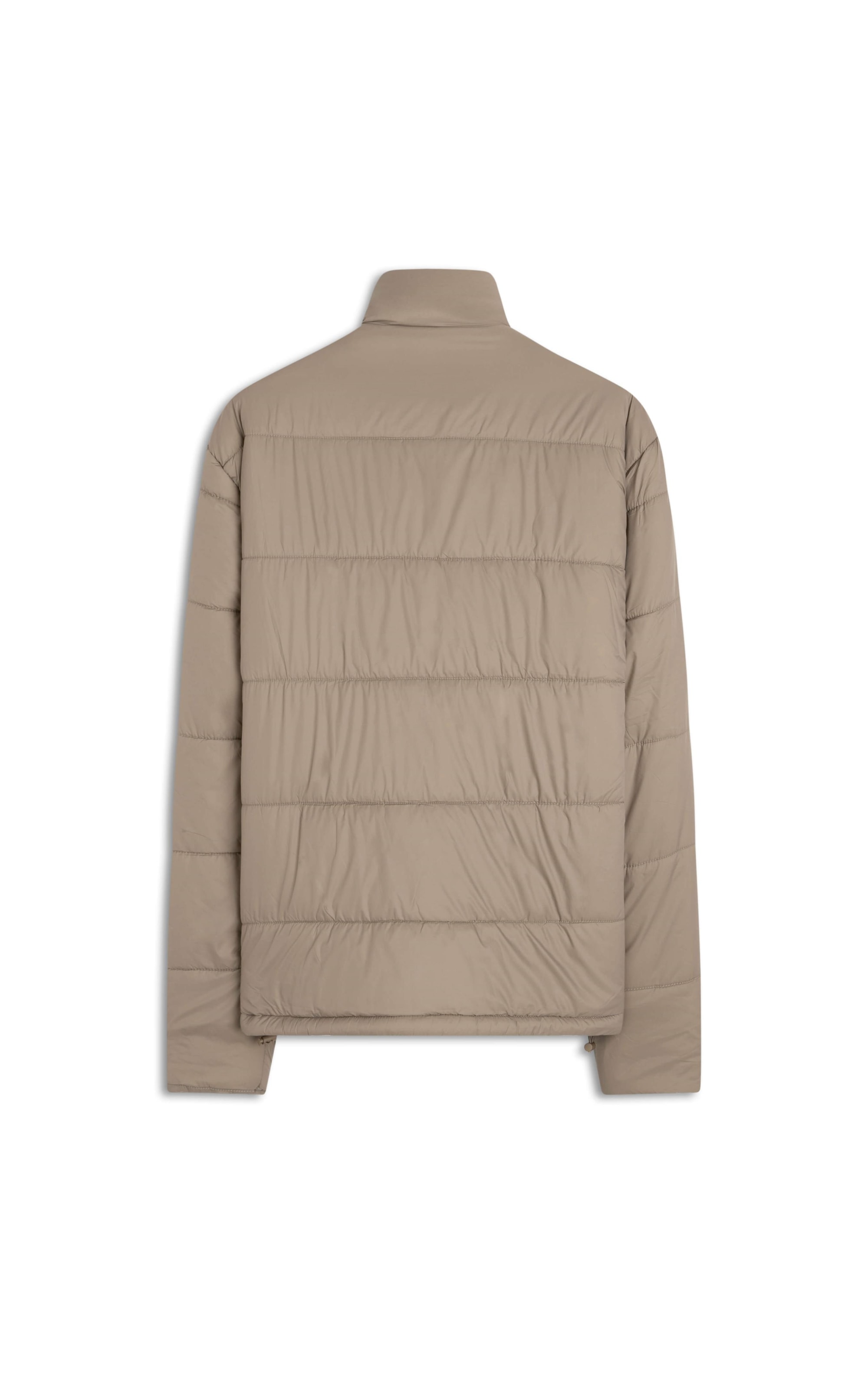 Jaqueta Puffer Bolsos Laterais Caqui