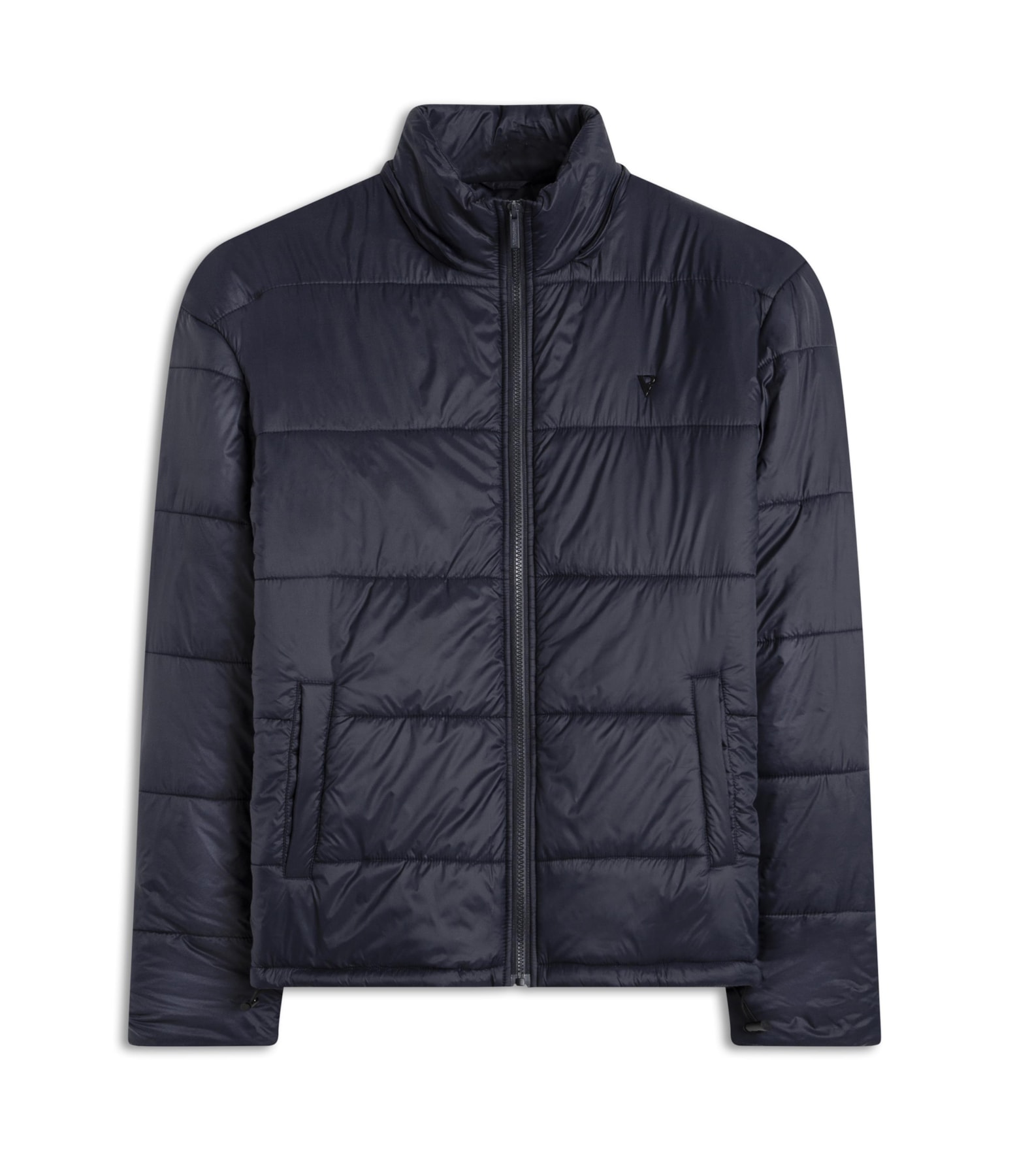 Jaqueta Puffer Bolsos Laterais Dark Navy