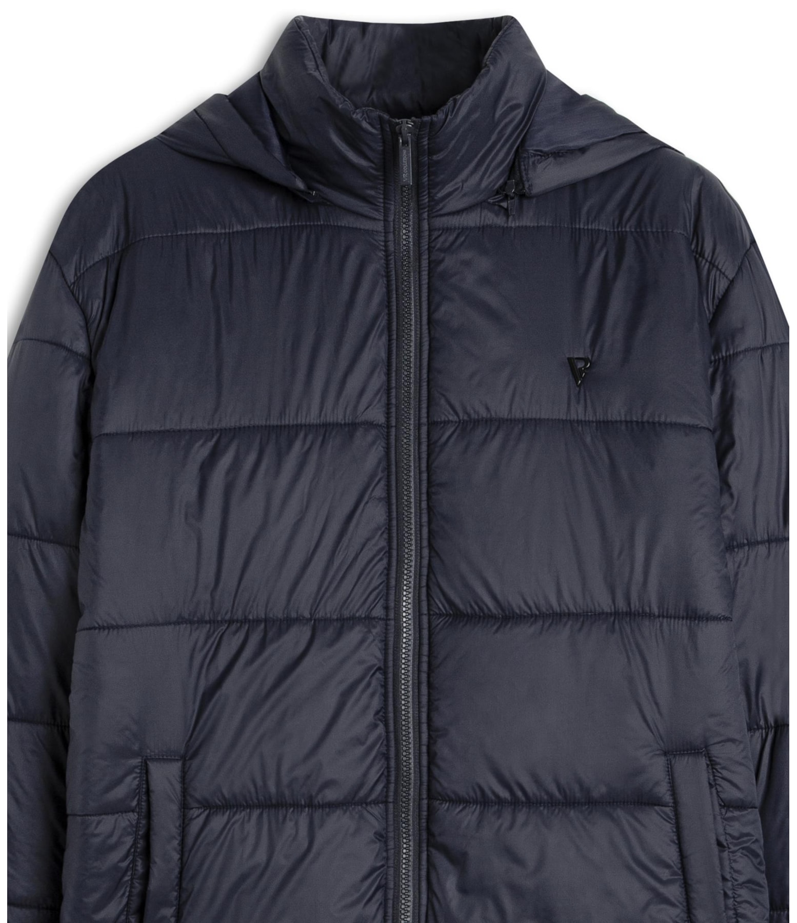Jaqueta Puffer Bolsos Laterais Dark Navy