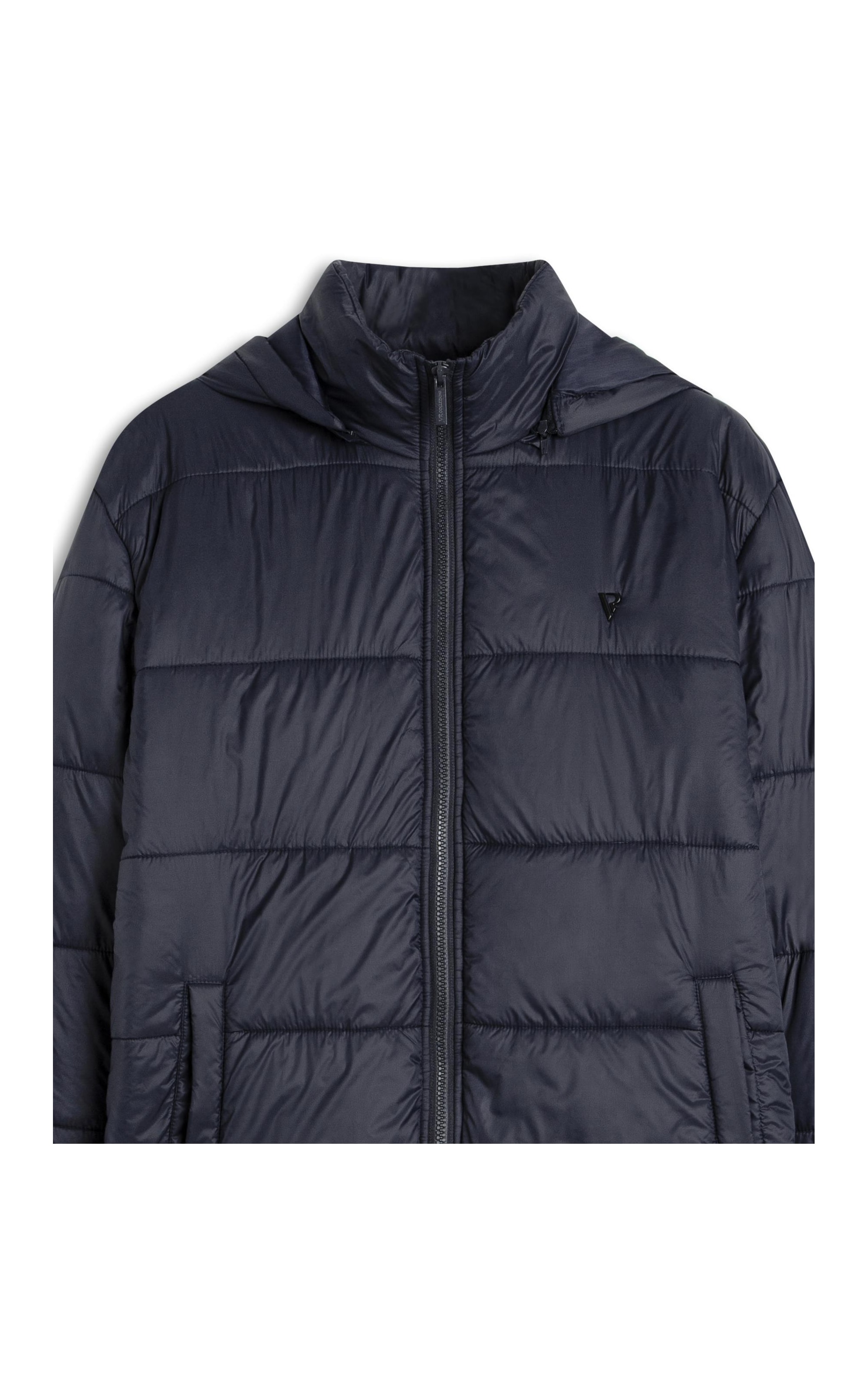 Jaqueta Puffer Bolsos Laterais Dark Navy
