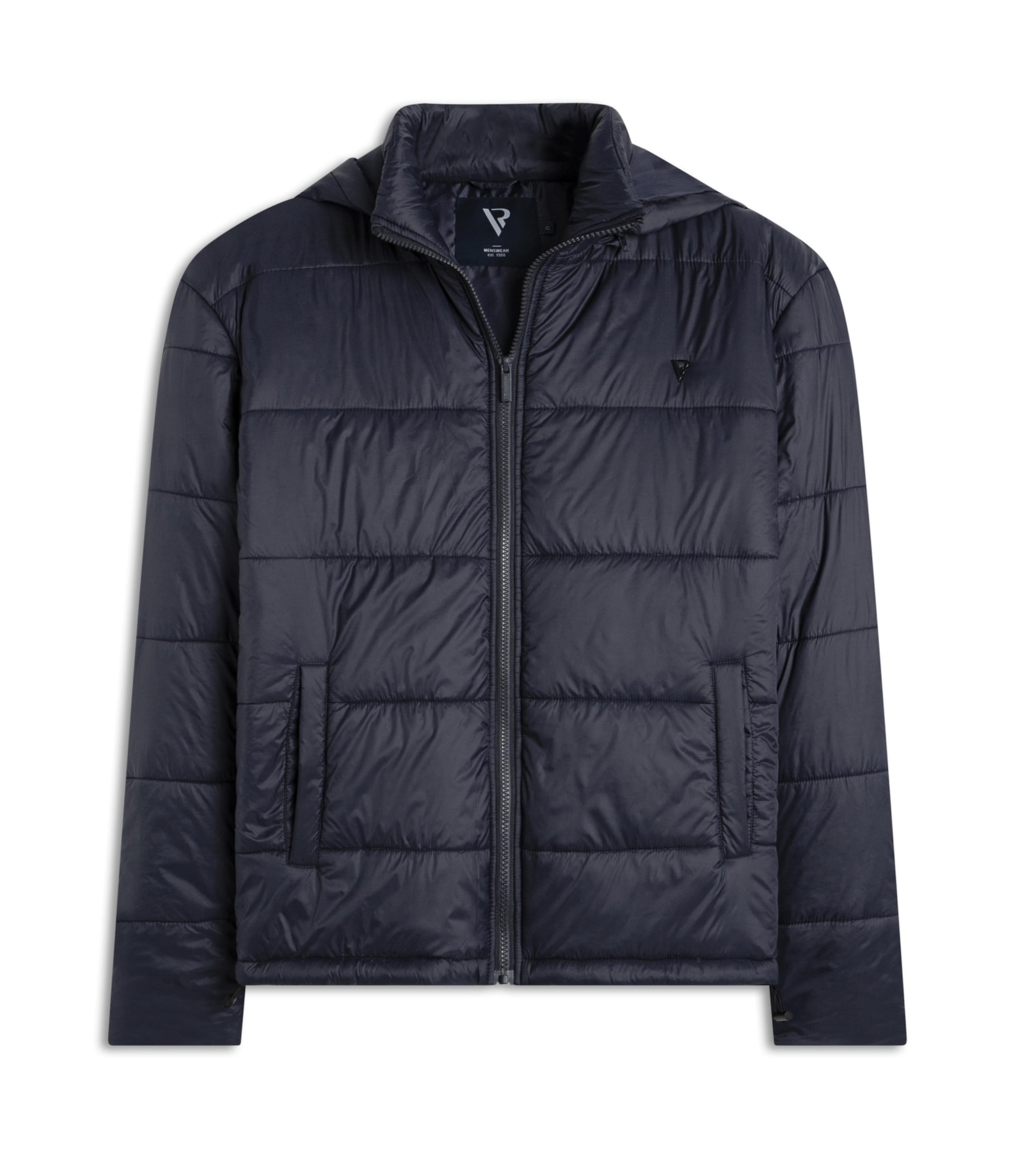 Jaqueta Puffer Bolsos Laterais Dark Navy