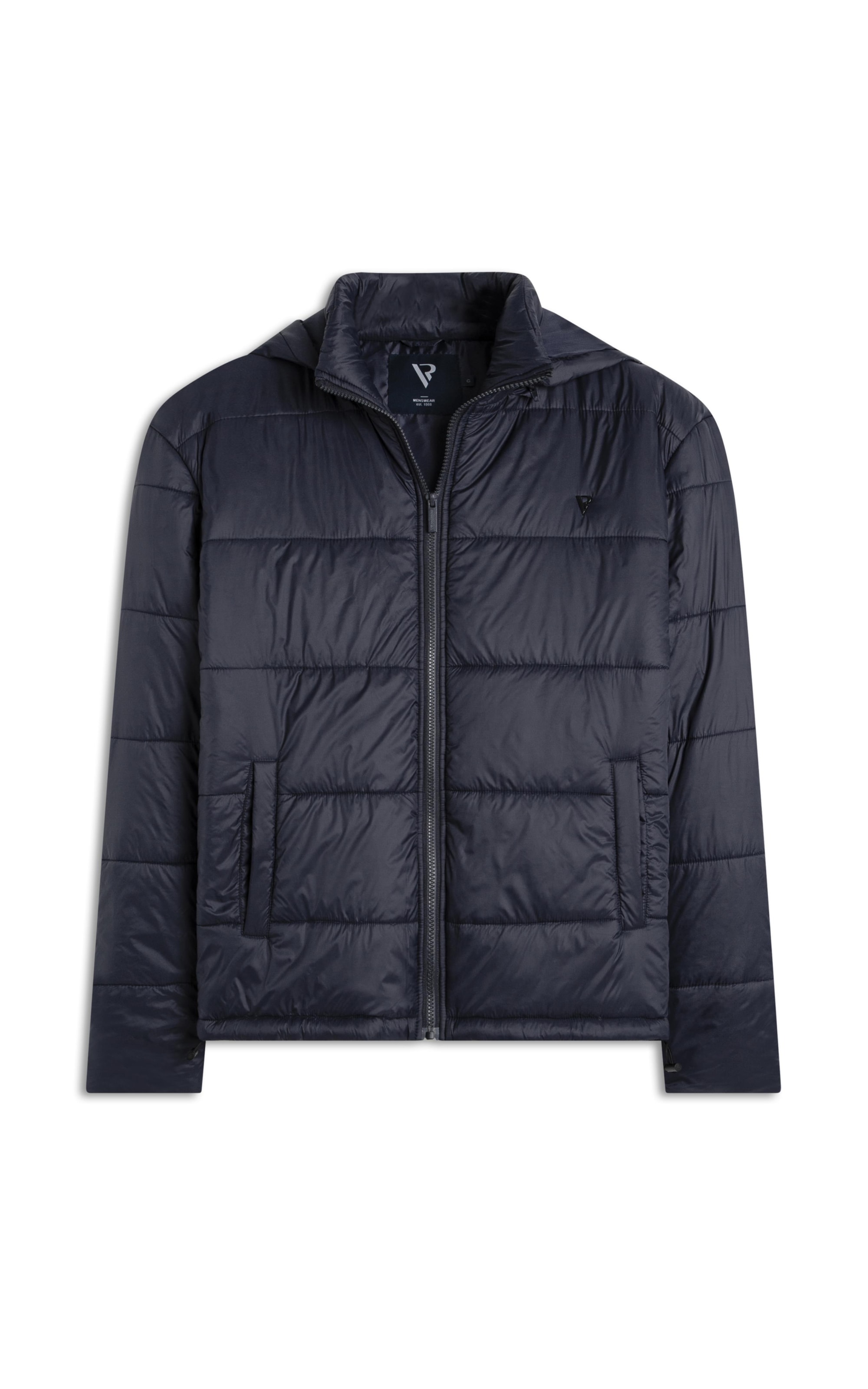 Jaqueta Puffer Bolsos Laterais Dark Navy