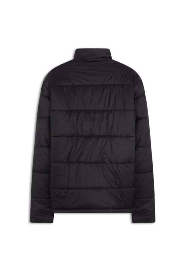 Jaqueta Puffer Bolsos Laterais Preto