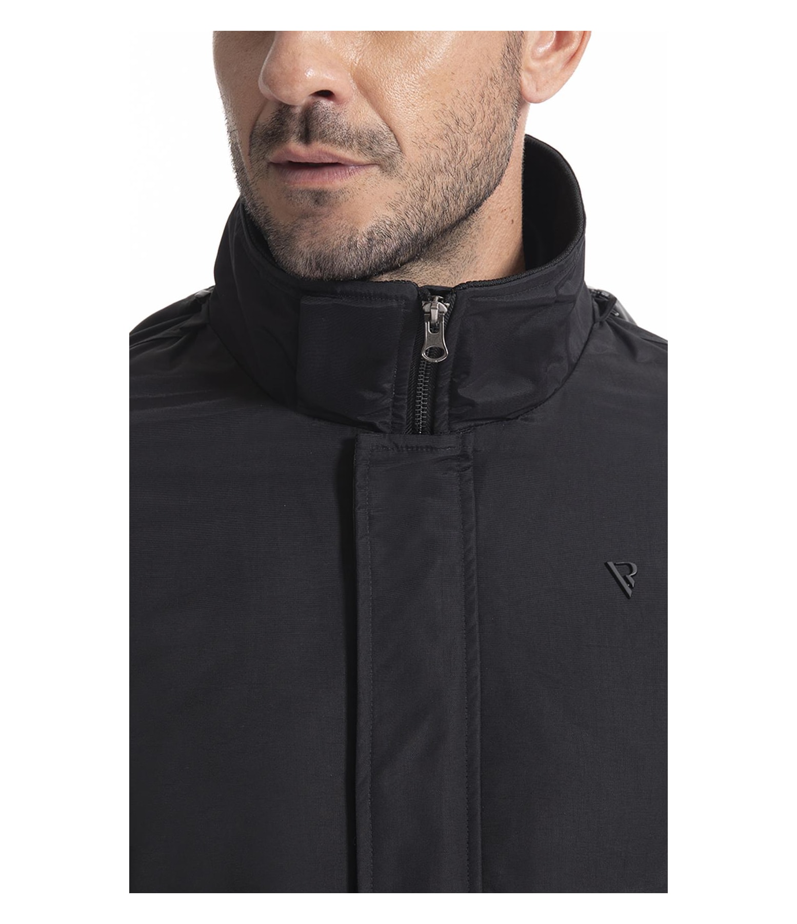 Jaqueta Ribbon Com Capuz Preto
