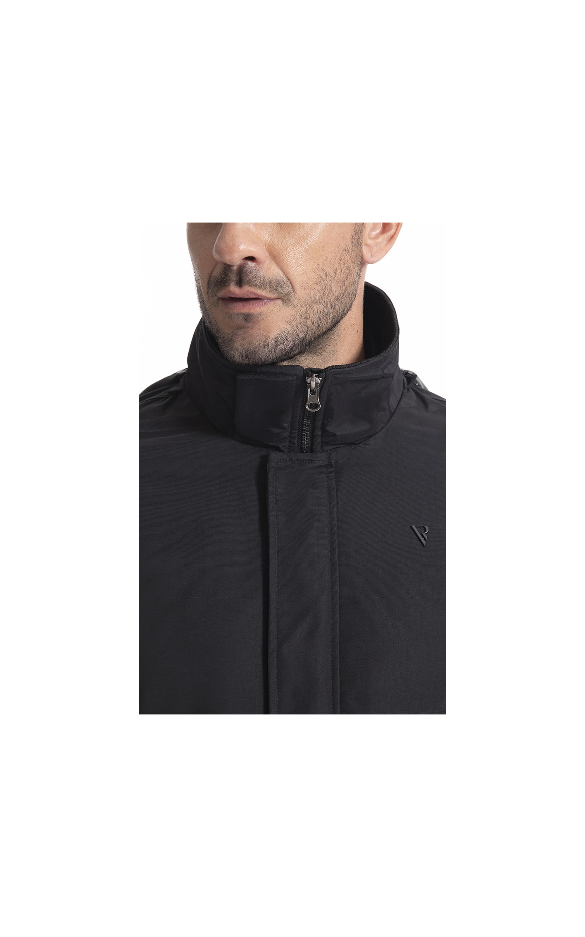 Jaqueta Ribbon Com Capuz Preto