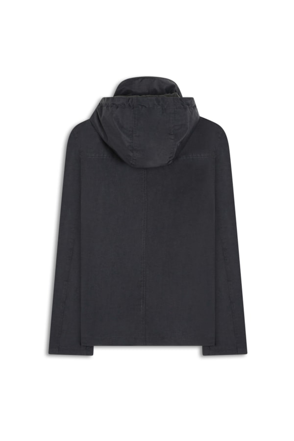 Jaqueta Ribbon Com Capuz Preto