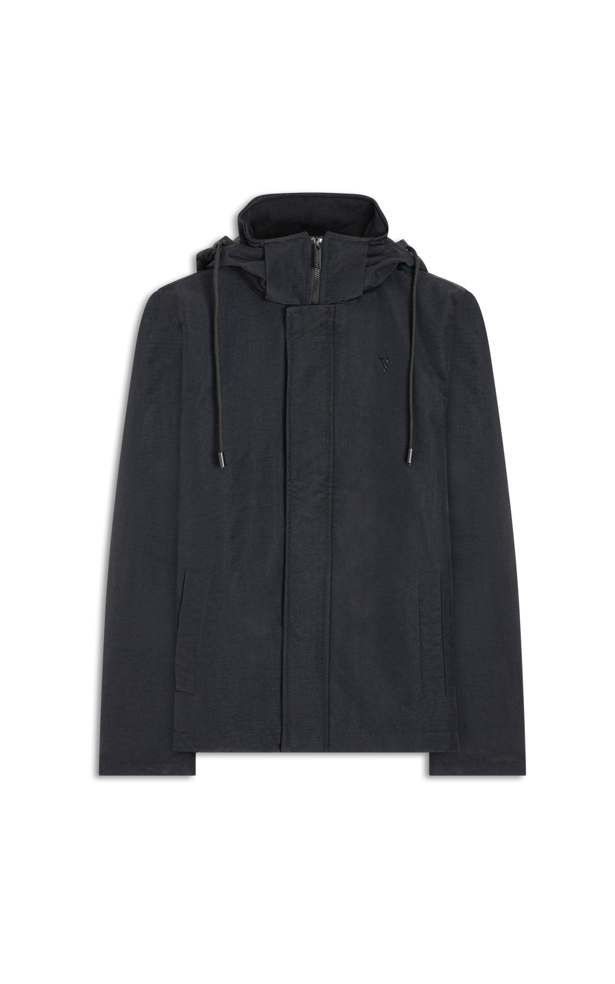 Jaqueta Ribbon Com Capuz Preto