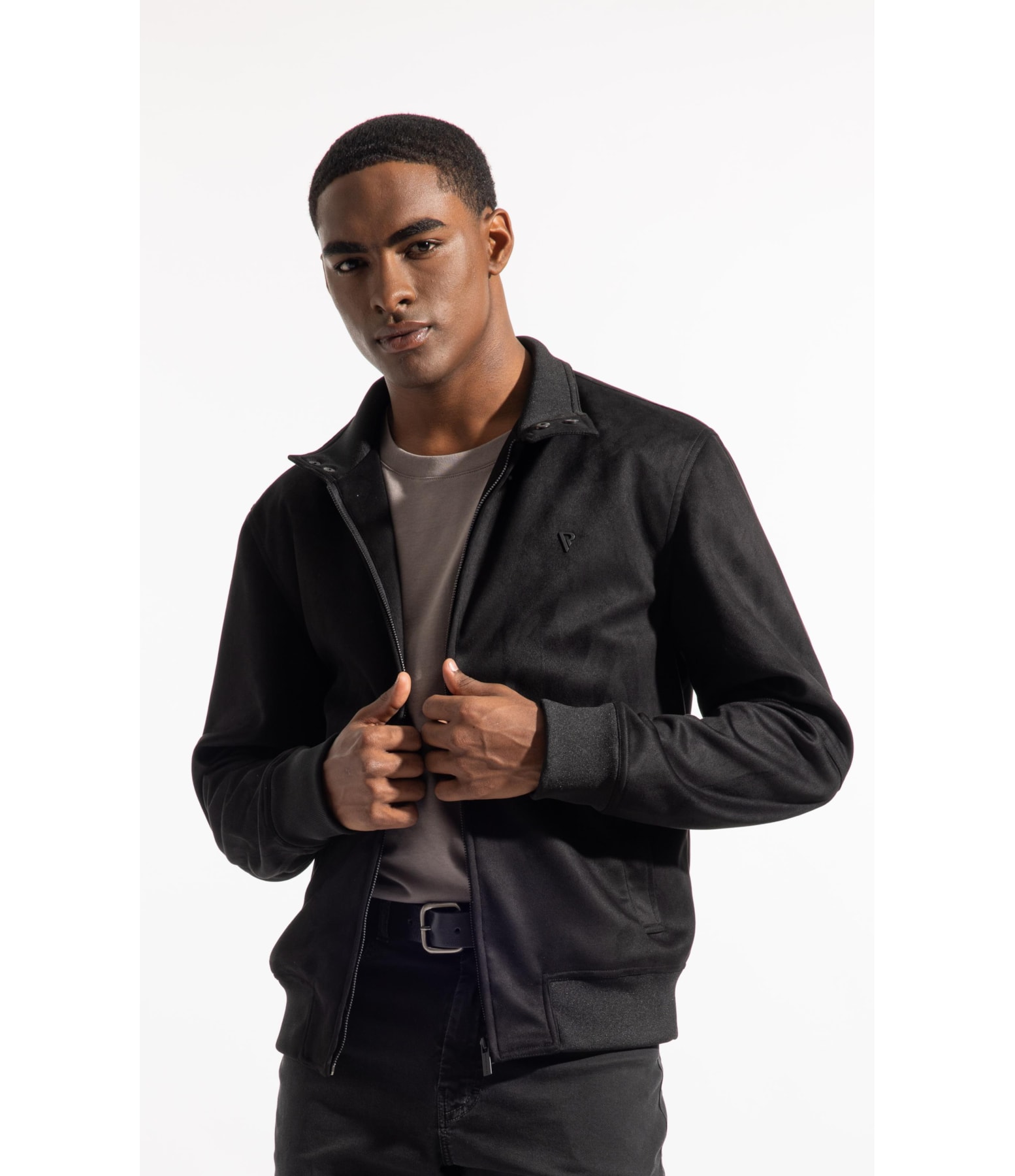 Jaqueta River Suede Preto