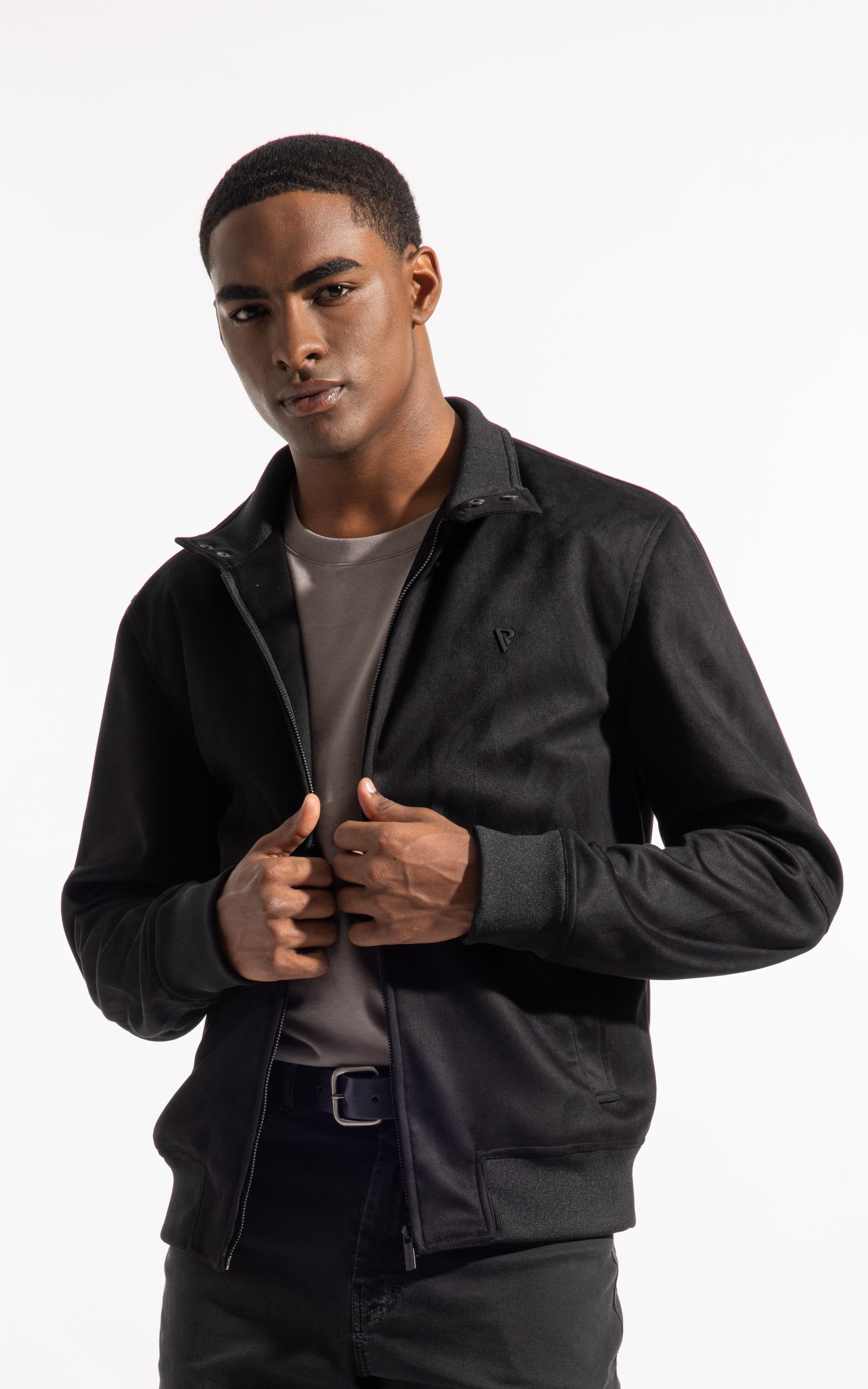 Jaqueta River Suede Preto