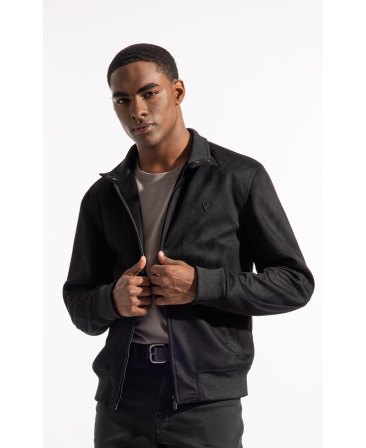 Jaqueta River Suede Preto
