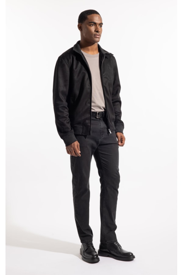 Jaqueta River Suede Preto