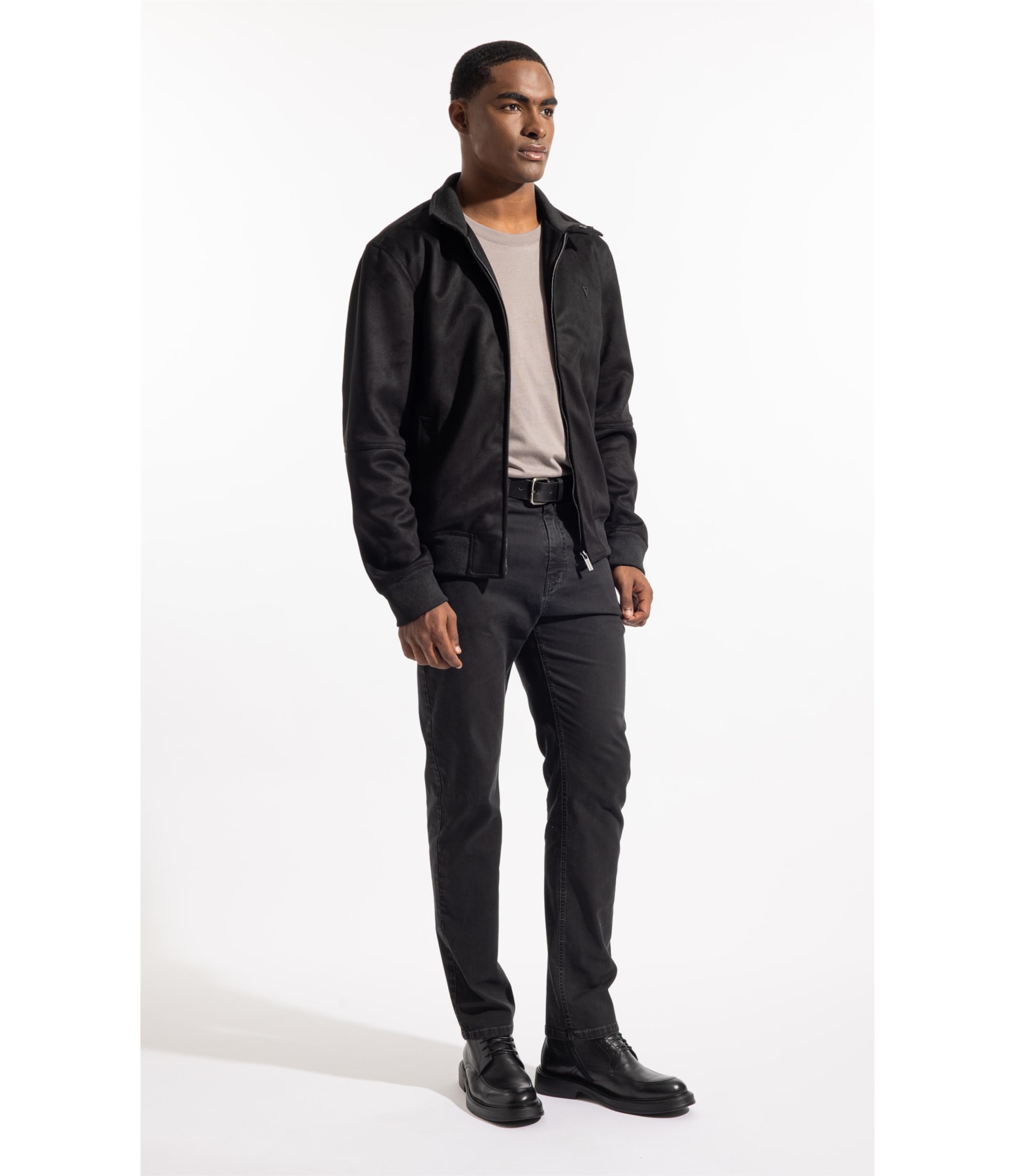 Jaqueta River Suede Preto