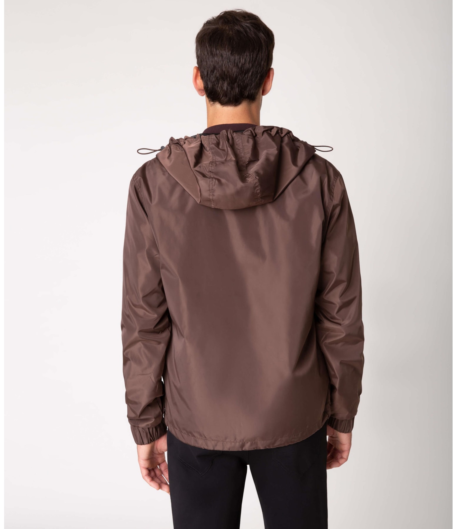 Jaqueta Tecno Bomber Com Capuz Cafe