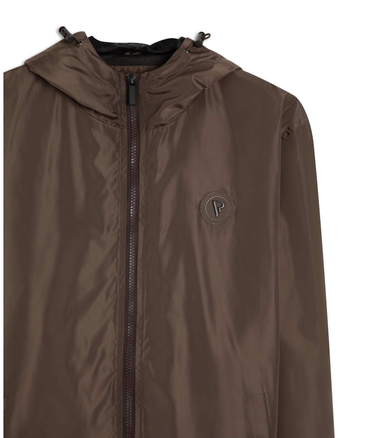 Jaqueta Tecno Bomber Com Capuz Cafe