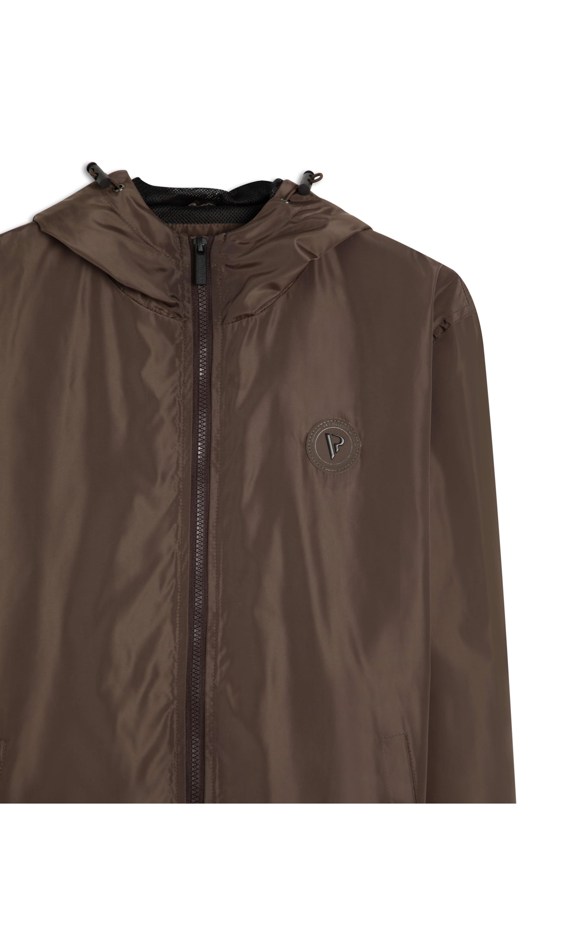 Jaqueta Tecno Bomber Com Capuz Cafe