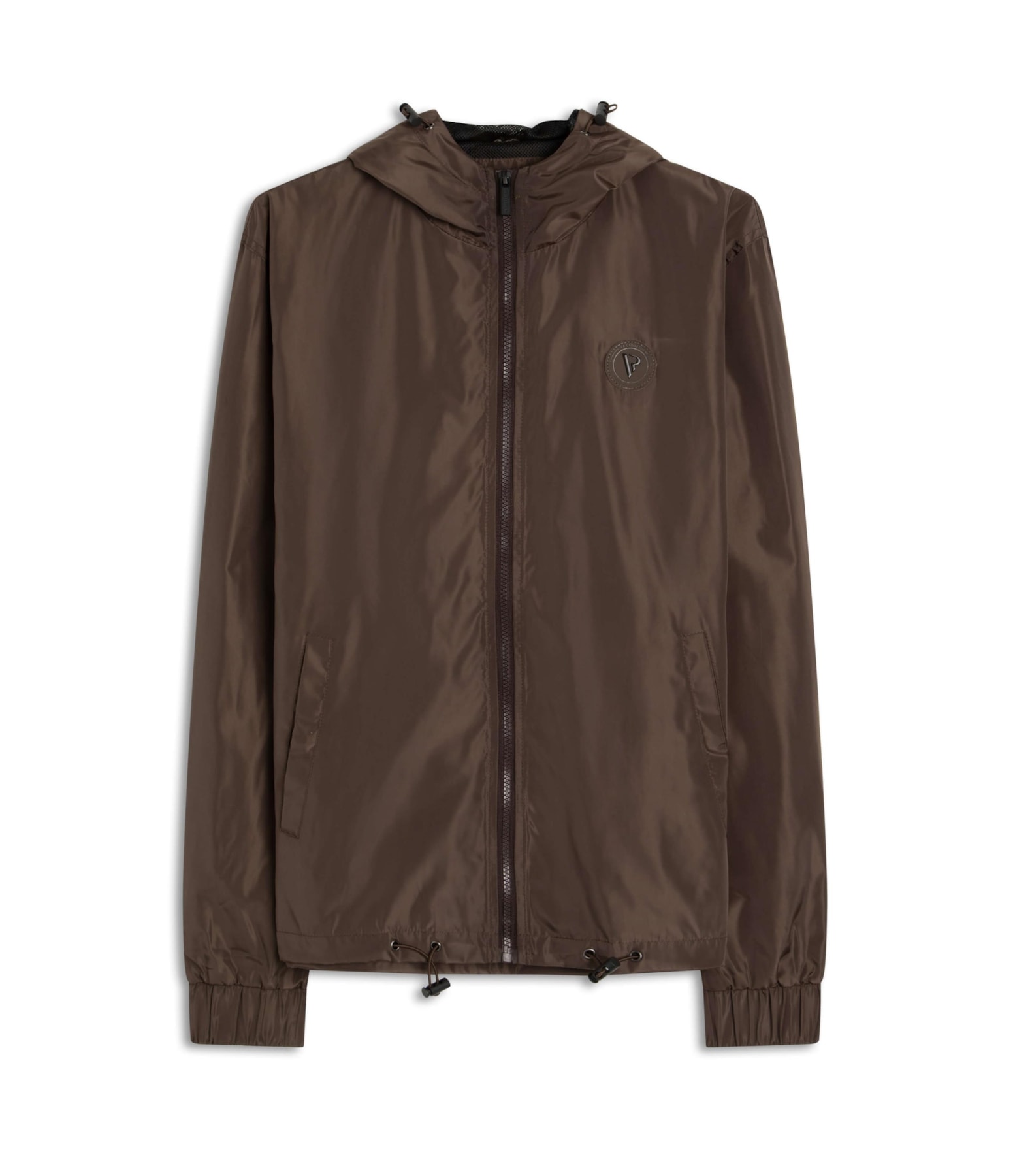 Jaqueta Tecno Bomber Com Capuz Cafe