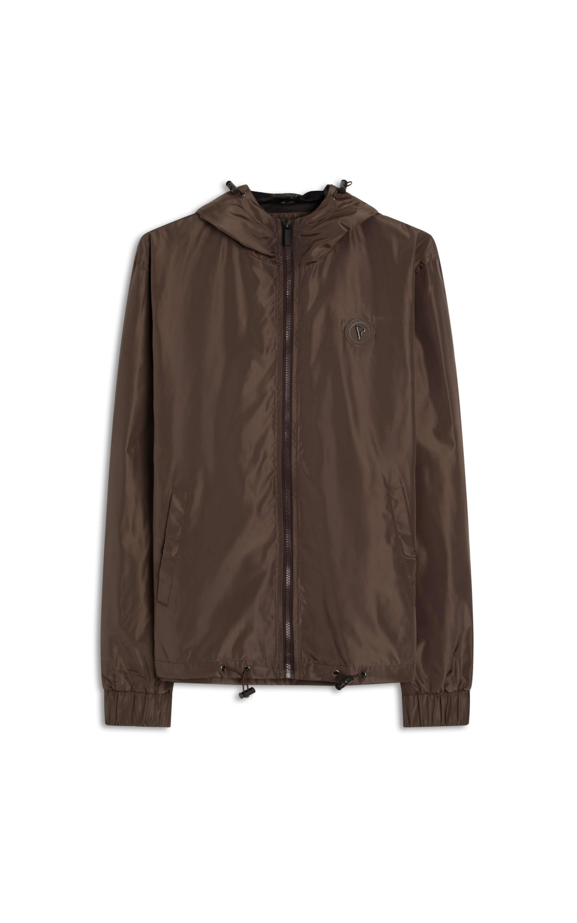 Jaqueta Tecno Bomber Com Capuz Cafe