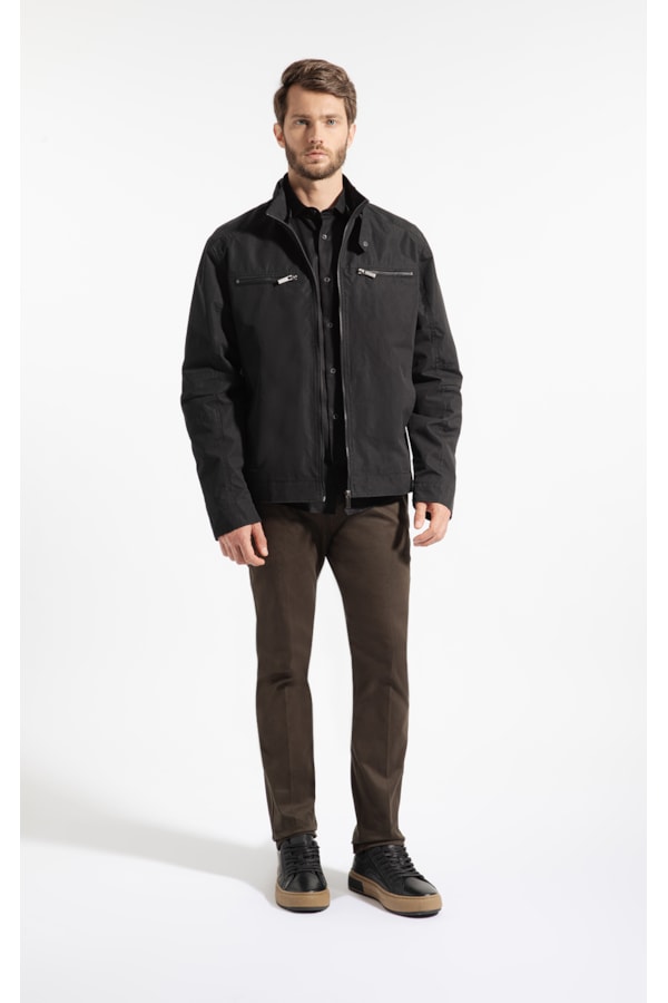Jaqueta Vr Nylon Rider With Pockts Preto