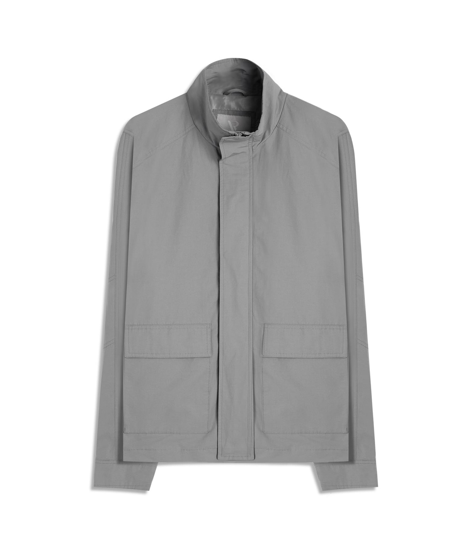 Jaqueta Windbreaker W/ Pockets Cotton Ny Cinza Medio                      