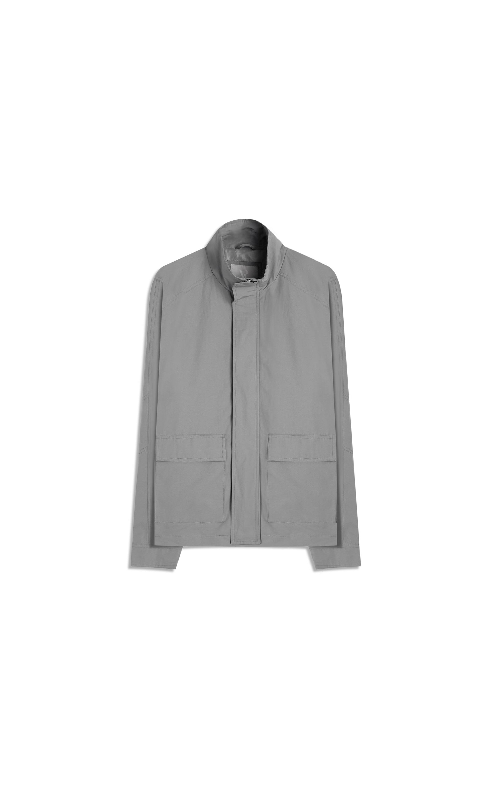 Jaqueta Windbreaker W/ Pockets Cotton Ny Cinza Medio                      