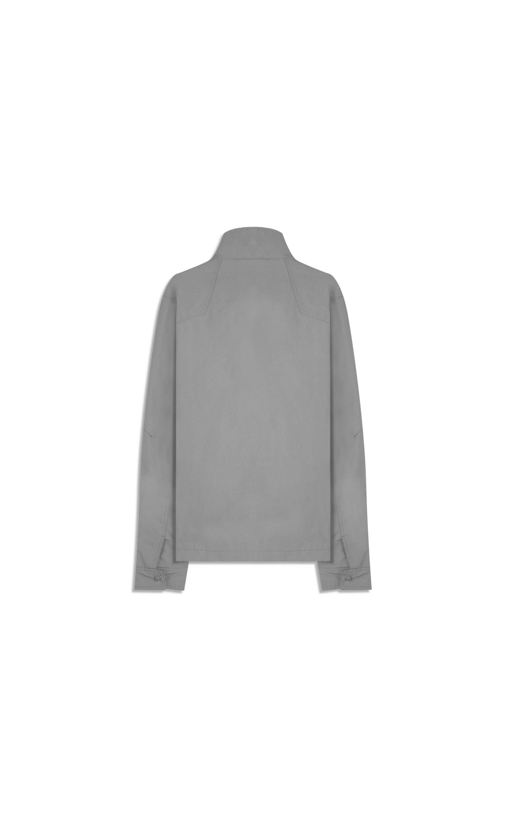 Jaqueta Windbreaker W/ Pockets Cotton Ny Cinza Medio                      