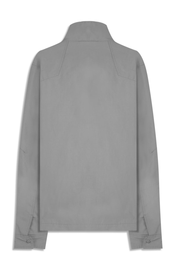 Jaqueta Windbreaker W/ Pockets Cotton Ny Cinza Medio                      