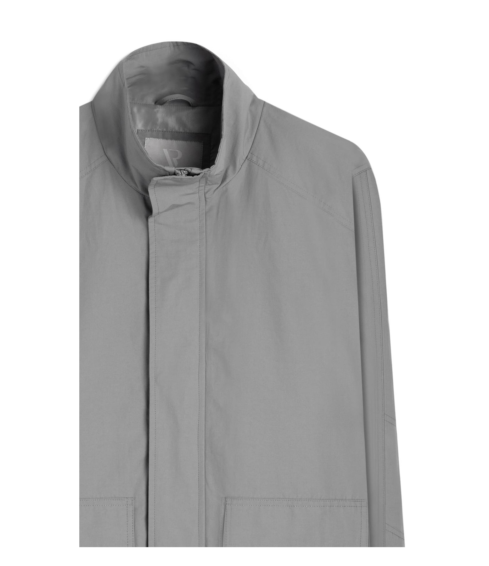 Jaqueta Windbreaker W/ Pockets Cotton Ny Cinza Medio                      