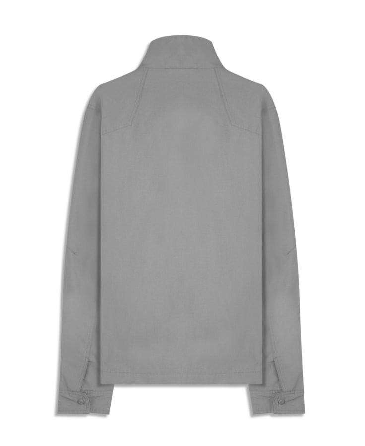 Jaqueta Windbreaker W/ Pockets Cotton Ny Cinza Medio                      