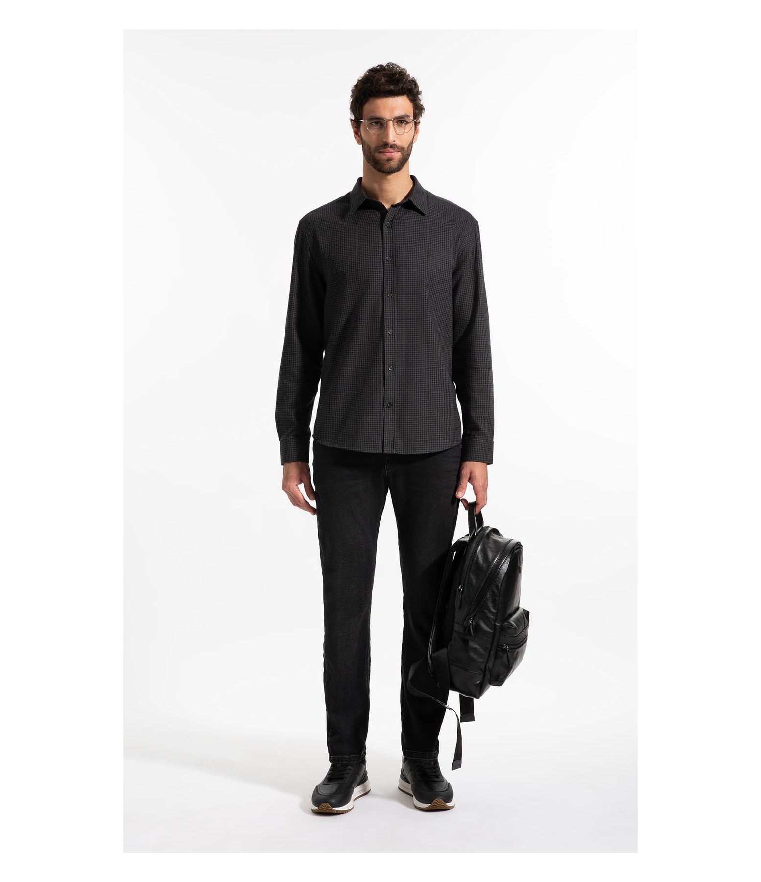 Jogging Black (Slim) 5 Pockets Lav. Escuro C/ Stone