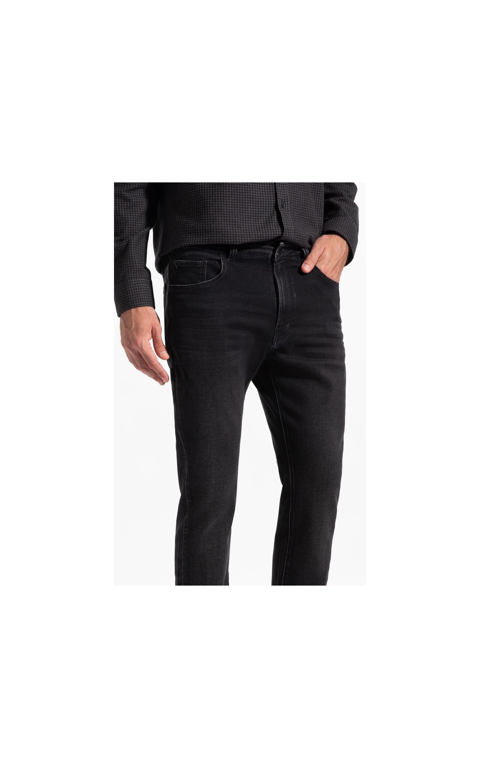 Jogging Black (Slim) 5 Pockets Lav. Escuro C/ Stone