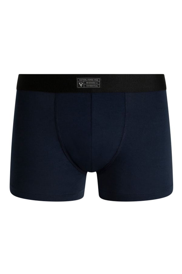 Kit Cueca Boxer Basica Elastico Etiqueta Branco / Marinho / Preto