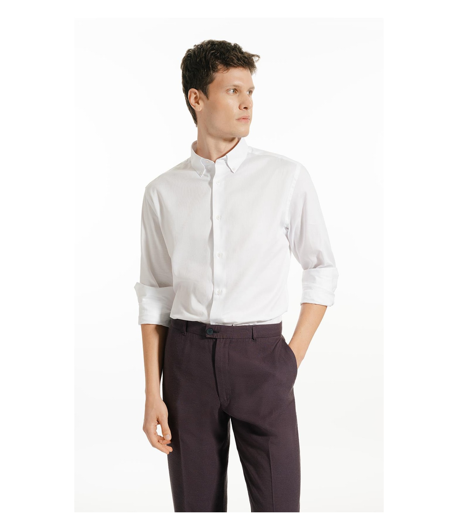 Maquineta M442 New Class Button Down Ml Branco